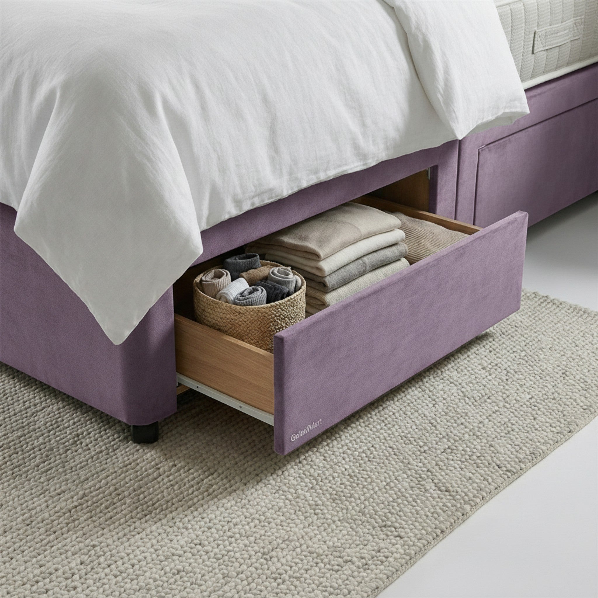 Artisan Divan Bed with Storage | Single, Double & King Size | 25 Fabric Colours