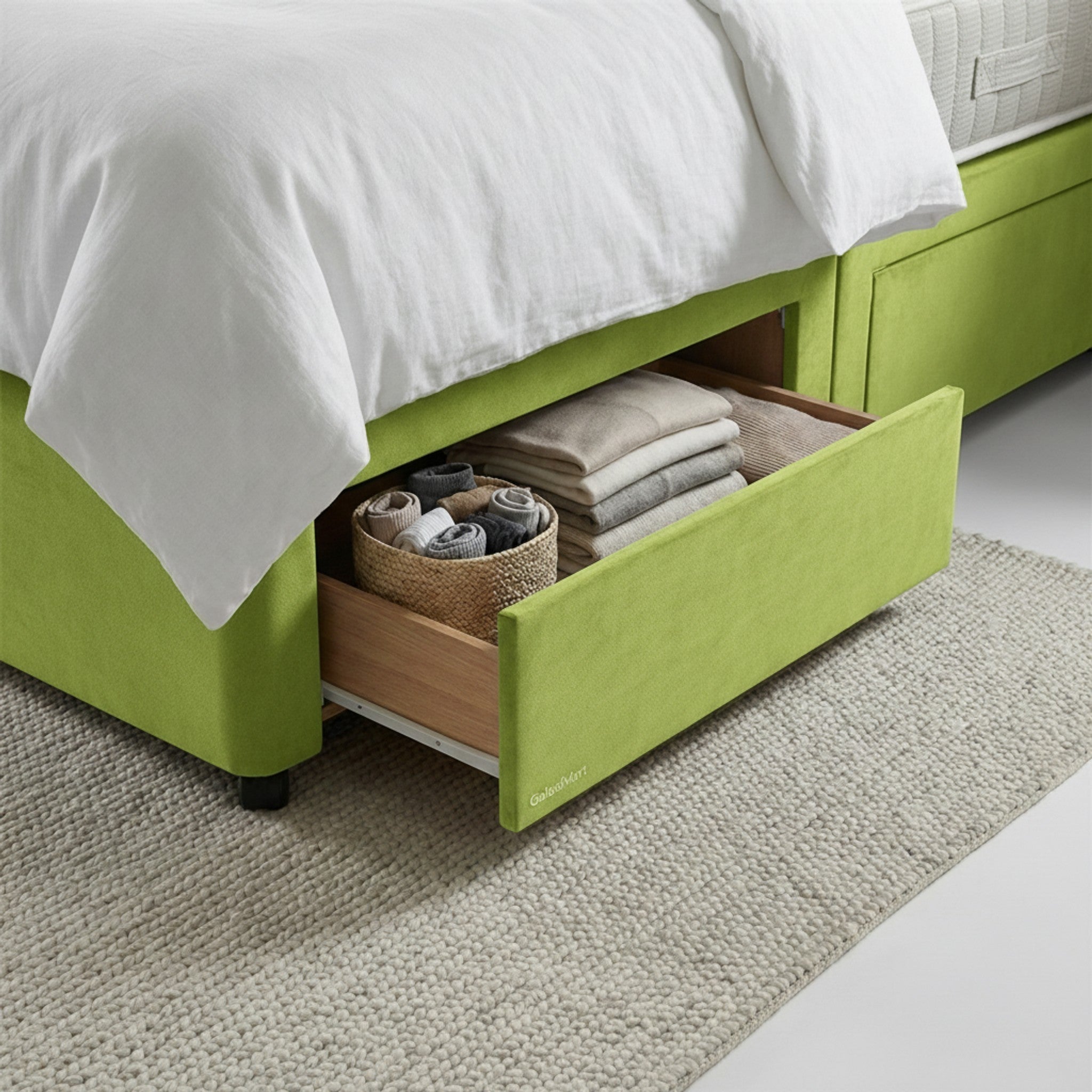 Artisan Divan Bed with Storage | Single, Double & King Size | 25 Fabric Colours
