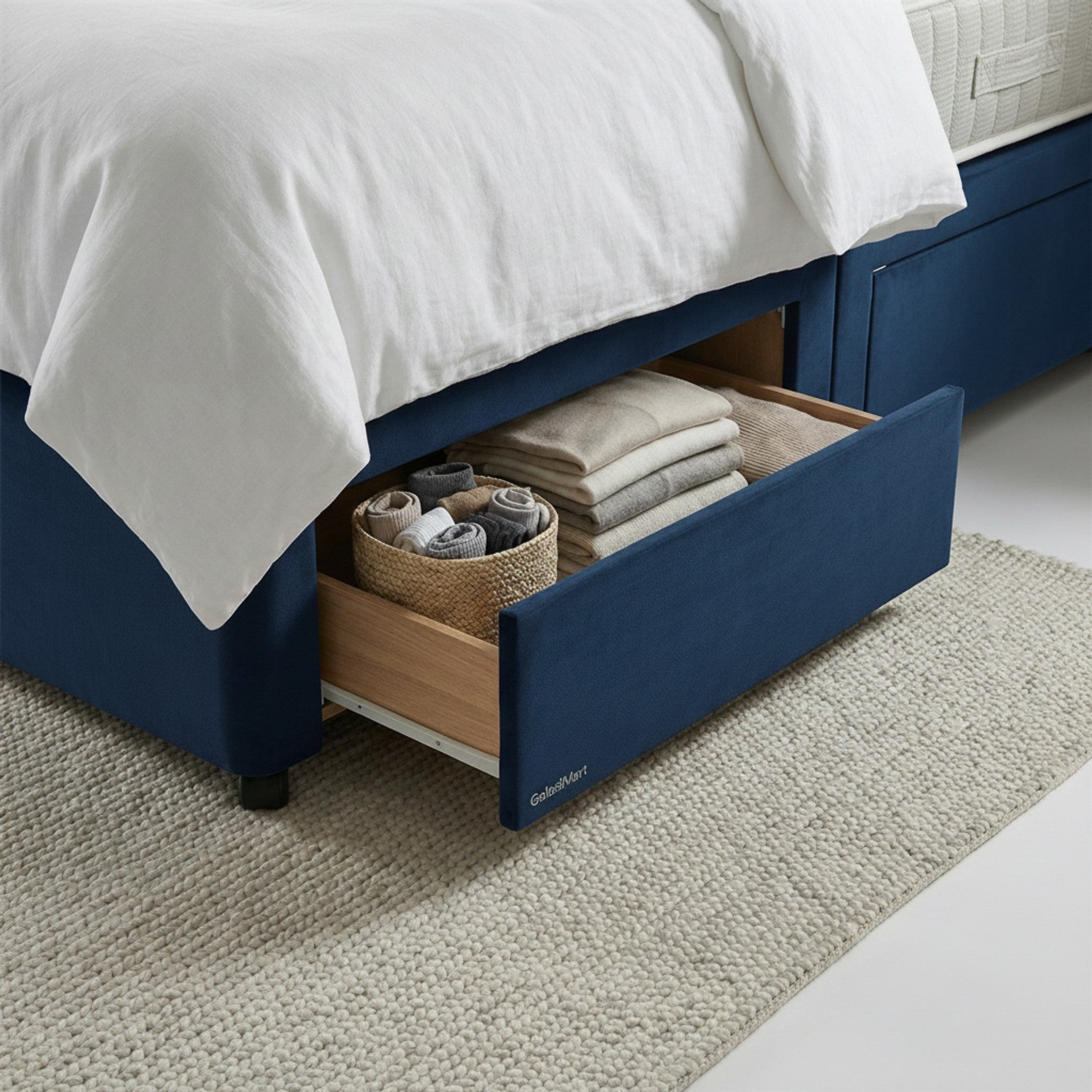 Artisan Divan Bed with Storage | Single, Double & King Size | 25 Fabric Colours