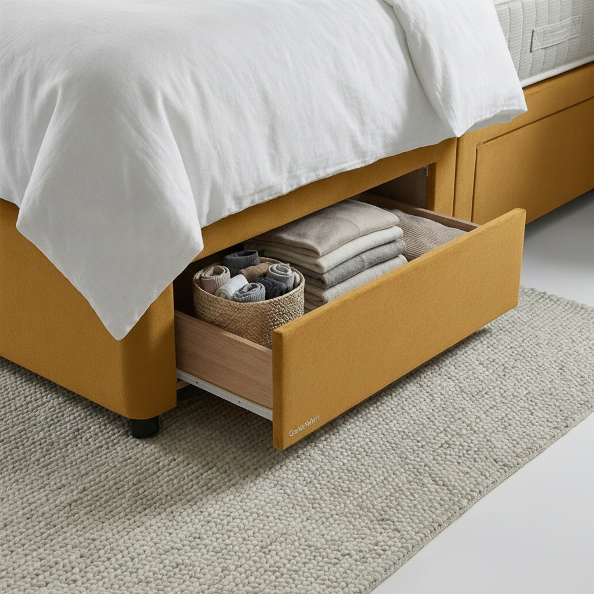 Artisan Divan Bed with Storage | Single, Double & King Size | 25 Fabric Colours