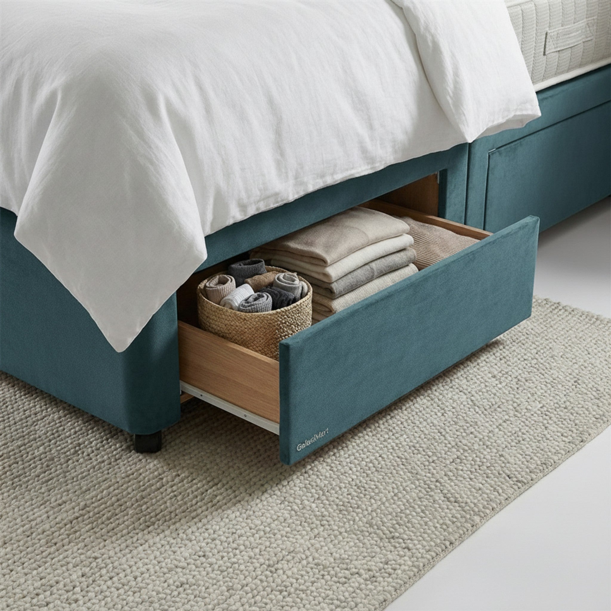 Artisan Divan Bed with Storage | Single, Double & King Size | 25 Fabric Colours