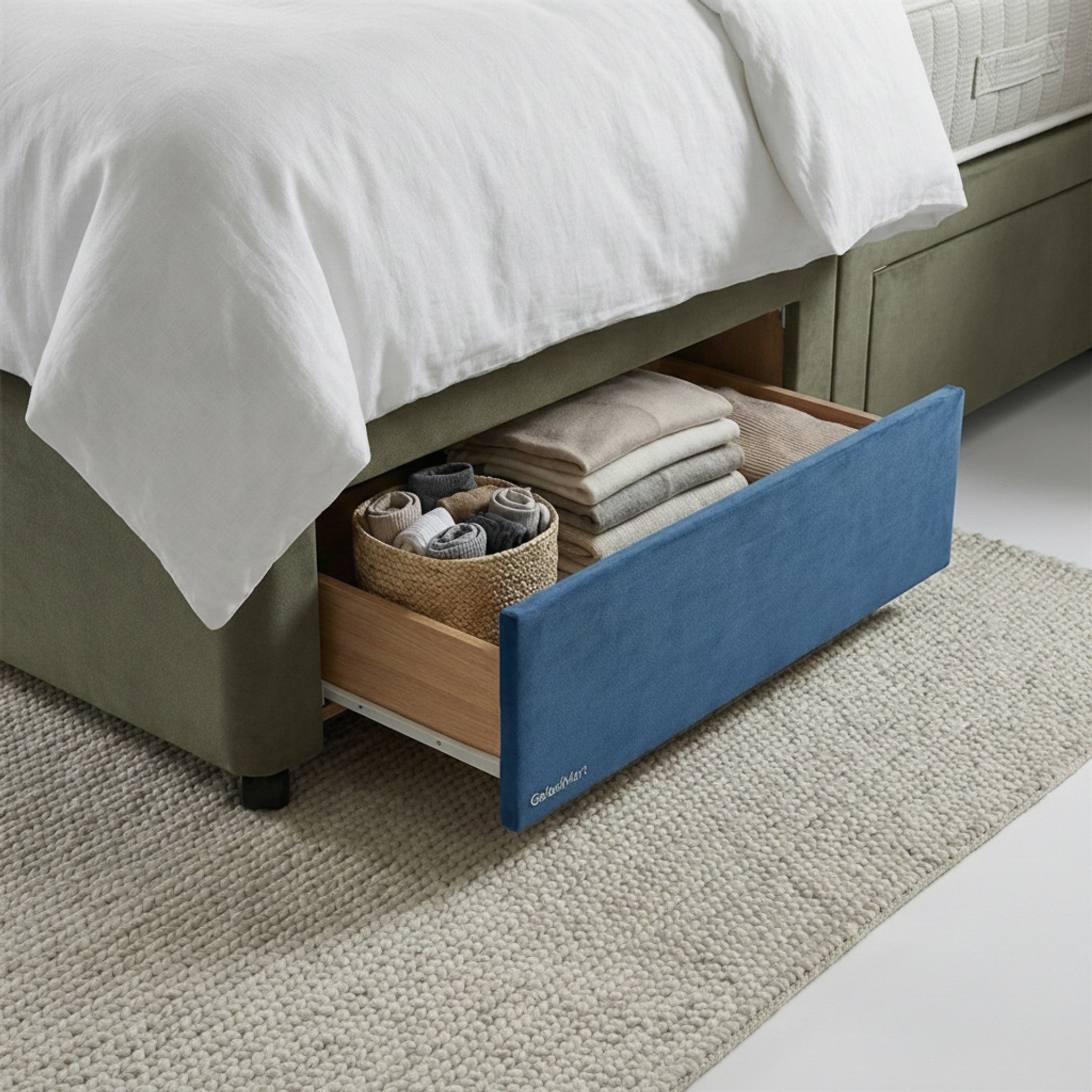 Artisan Divan Bed with Storage | Single, Double & King Size | 25 Fabric Colours