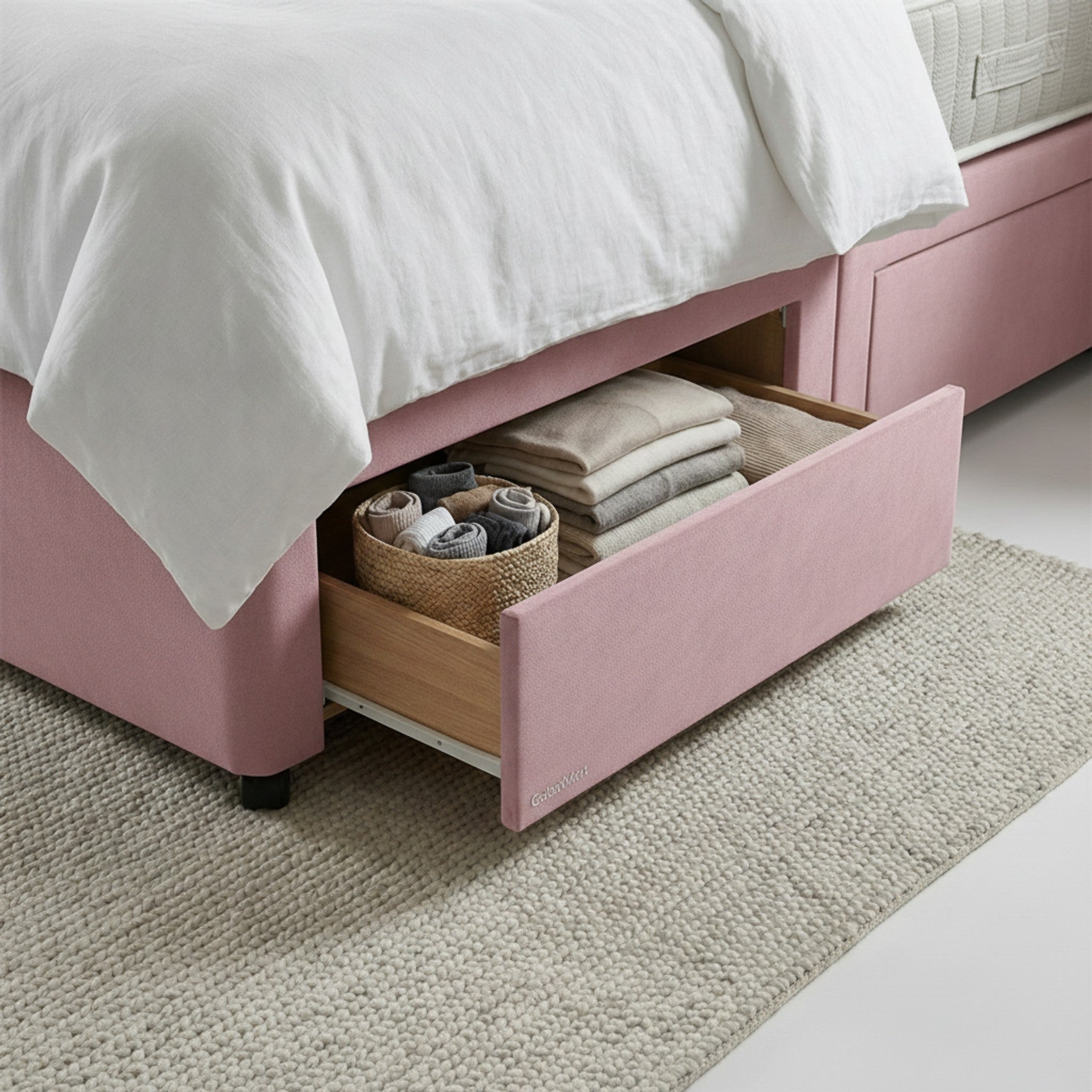 Artisan Divan Bed with Storage | Single, Double & King Size | 25 Fabric Colours