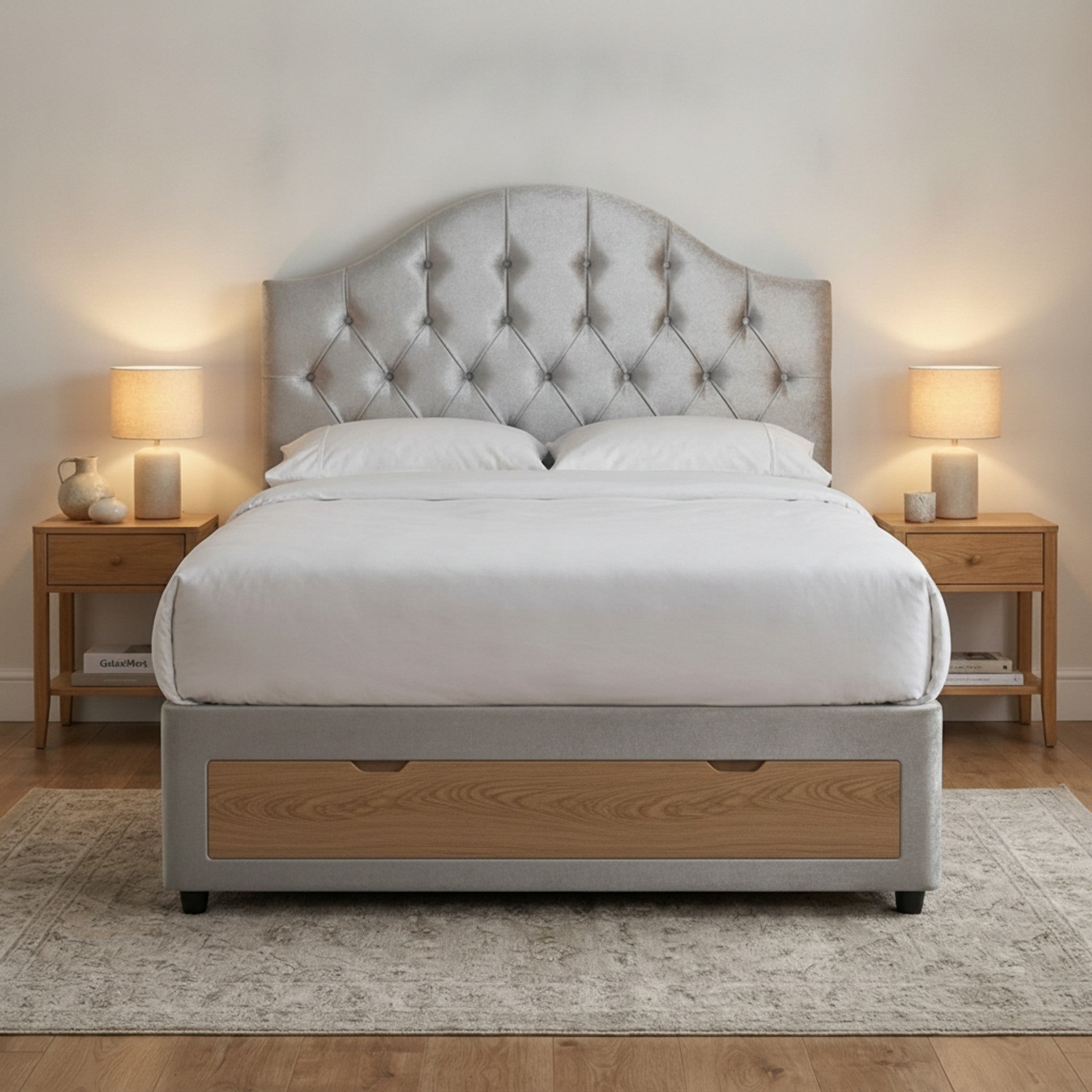 Artisan Divan Bed with Storage | Single, Double & King Size | 25 Fabric Colours