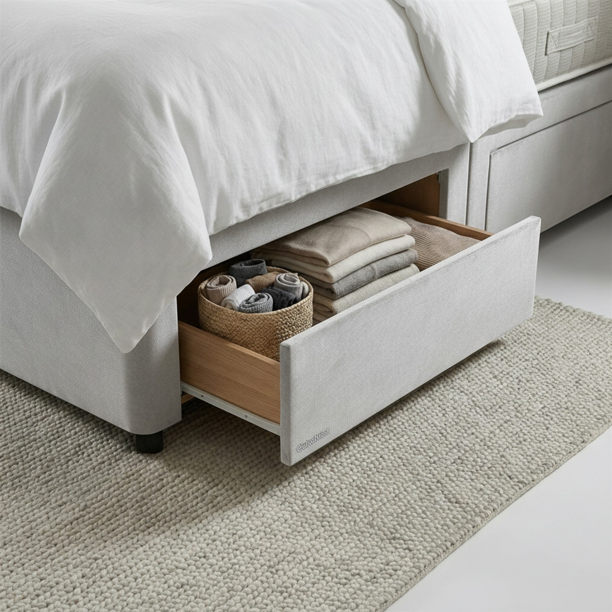 Artisan Divan Bed with Storage | Single, Double & King Size | 25 Fabric Colours