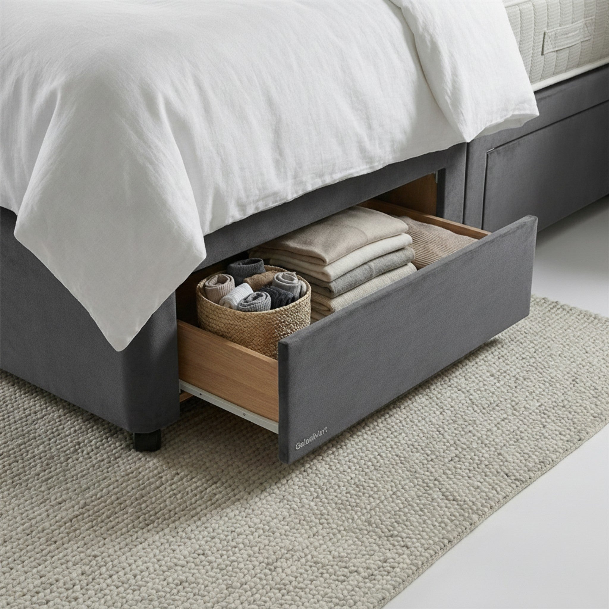 Artisan Divan Bed with Storage | Single, Double & King Size | 25 Fabric Colours