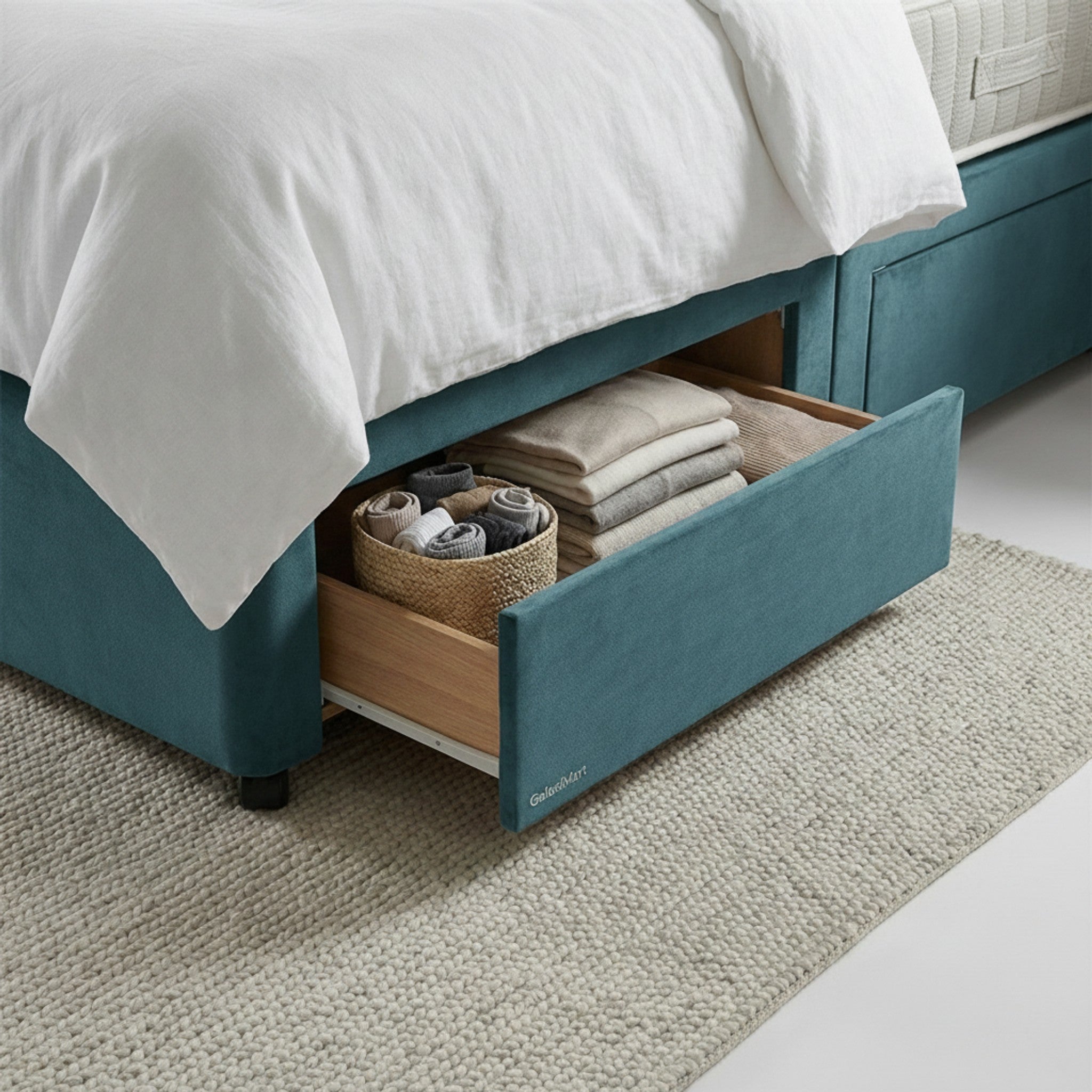 Artisan Divan Bed with Storage | Single, Double & King Size | 25 Fabric Colours