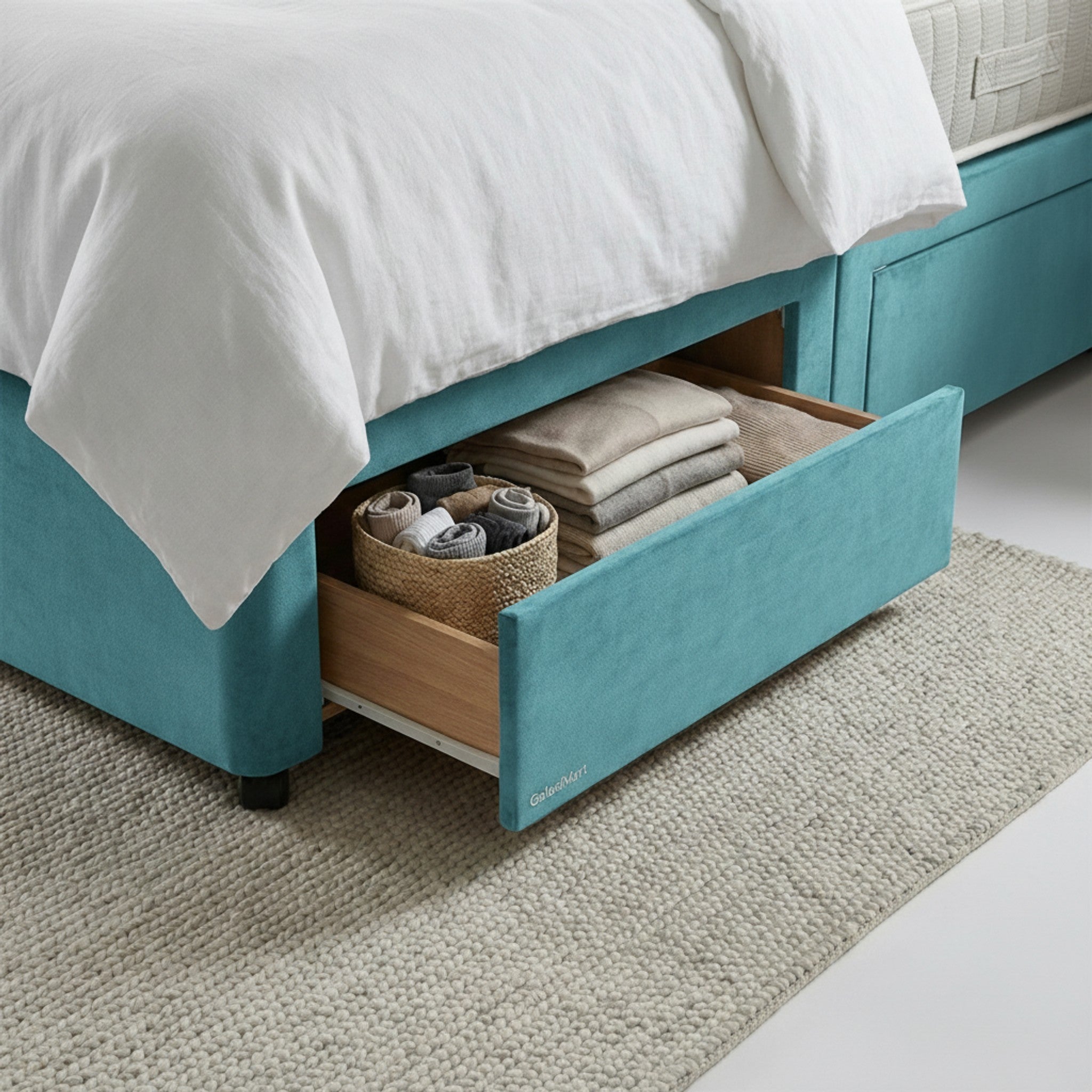 Artisan Divan Bed with Storage | Single, Double & King Size | 25 Fabric Colours