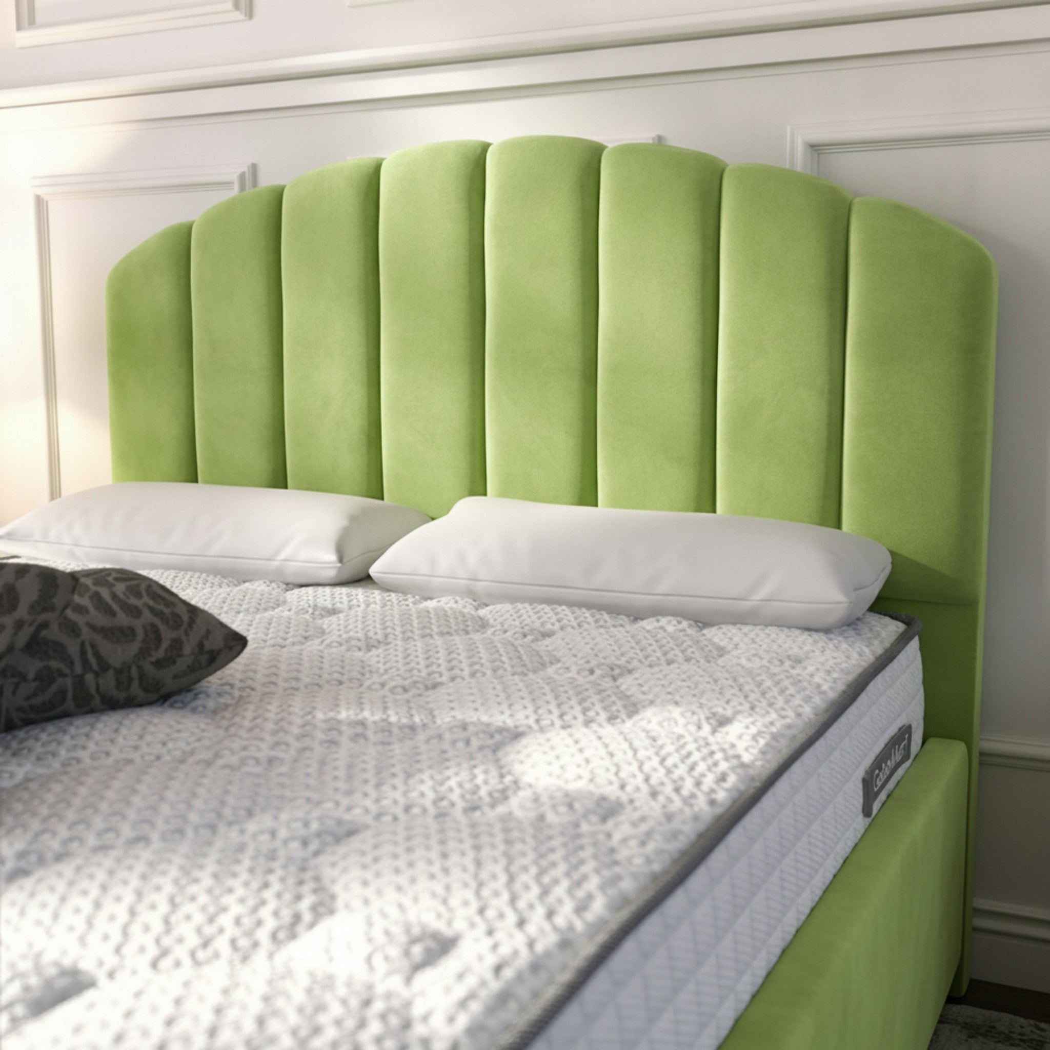 Berkshire Lime Ottoman Bed - Gas-Lift Storage & Style