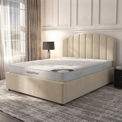 Cream Berkshire Ottoman Bed with Gas-Lift Storage
