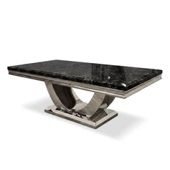 Ariel Black Marble & Chrome Coffee Table