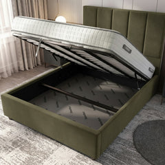 Bristol Olive Ottoman Bed | Gas-Lift Storage Bed