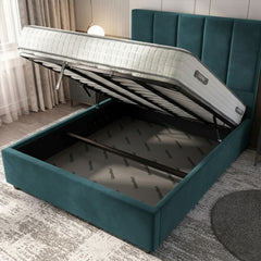 Bristol Teal Ottoman Bed with Gas-Lift Storage