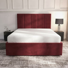 Bristol Red Ottoman Bed - Premium Gas-Lift Storage