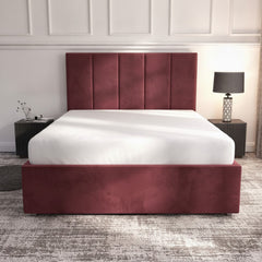 Bristol Ottoman Bed - Claret Luxury Storage Bed