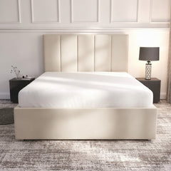 Bristol Cream Ottoman Bed with Gas-Lift Storage