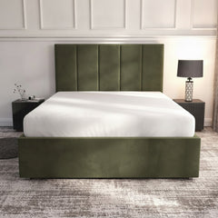 Bristol Olive Ottoman Bed | Gas-Lift Storage Bed