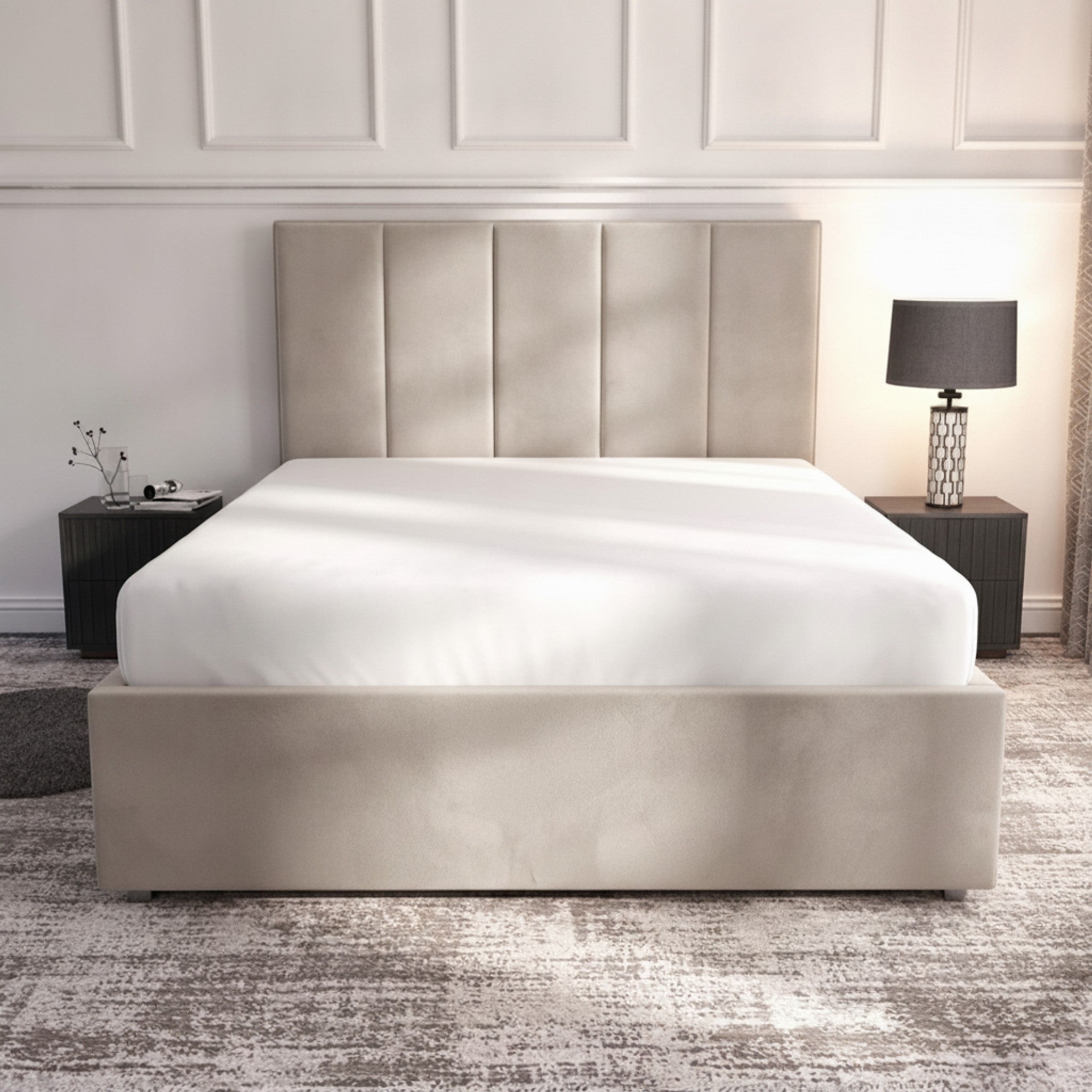 Bristol Pebble Ottoman Bed with Gas-Lift Storage