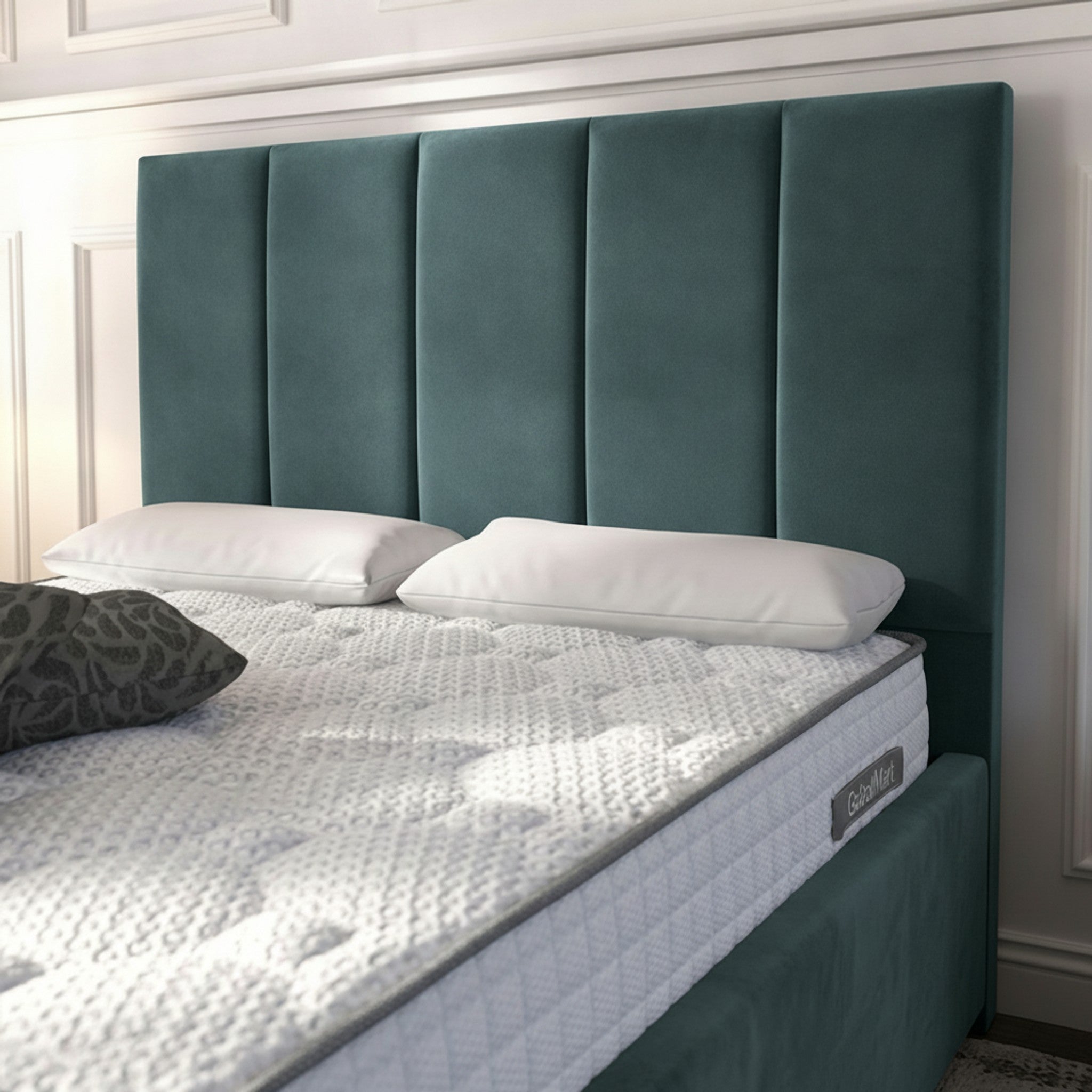 Bristol Teal Ottoman Bed with Gas-Lift Storage