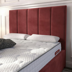 Bristol Red Ottoman Bed - Premium Gas-Lift Storage