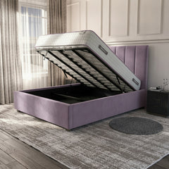 Bristol Lilac Ottoman Bed | Premium Storage Bed