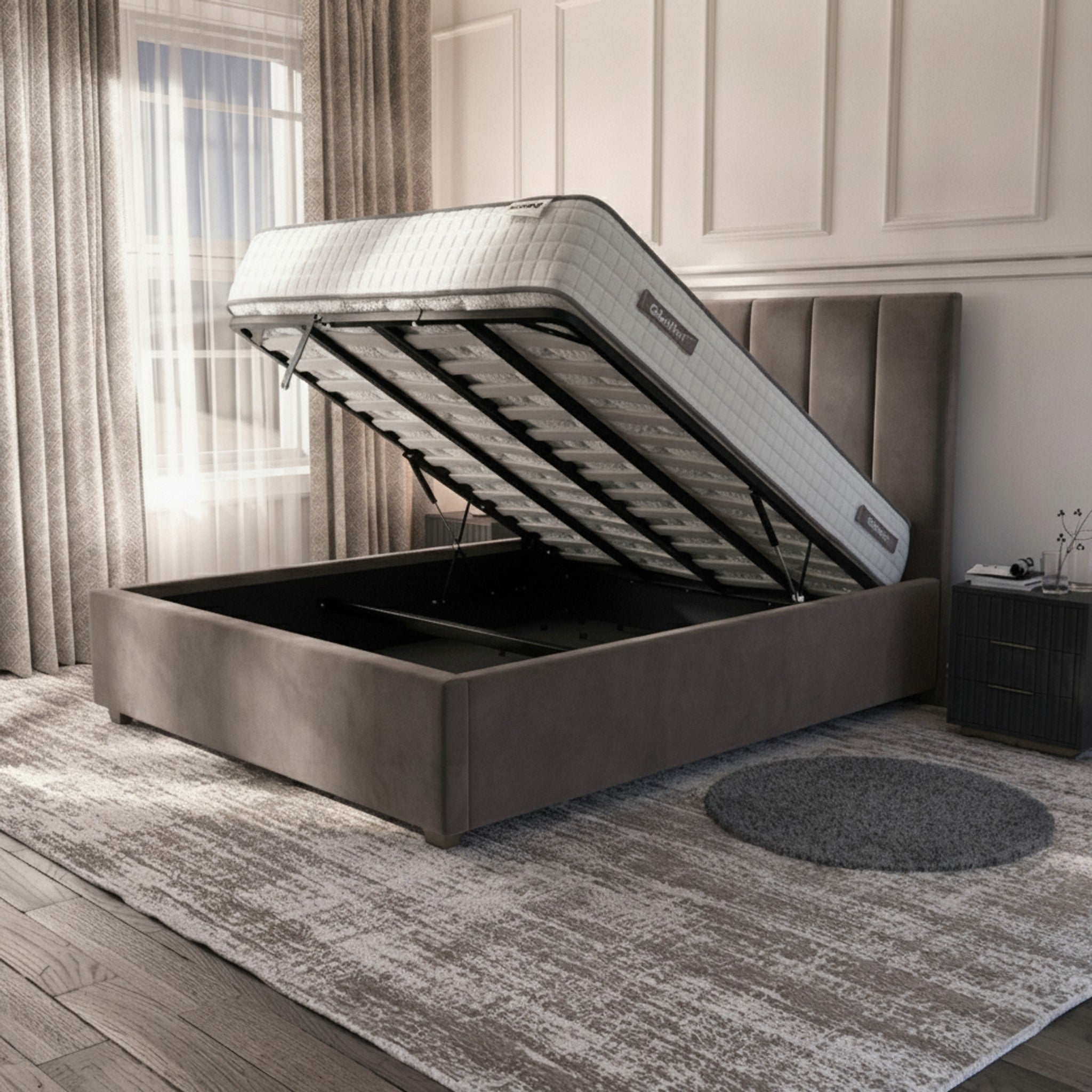 Bristol Mole Ottoman Bed with Gas-Lift Storage