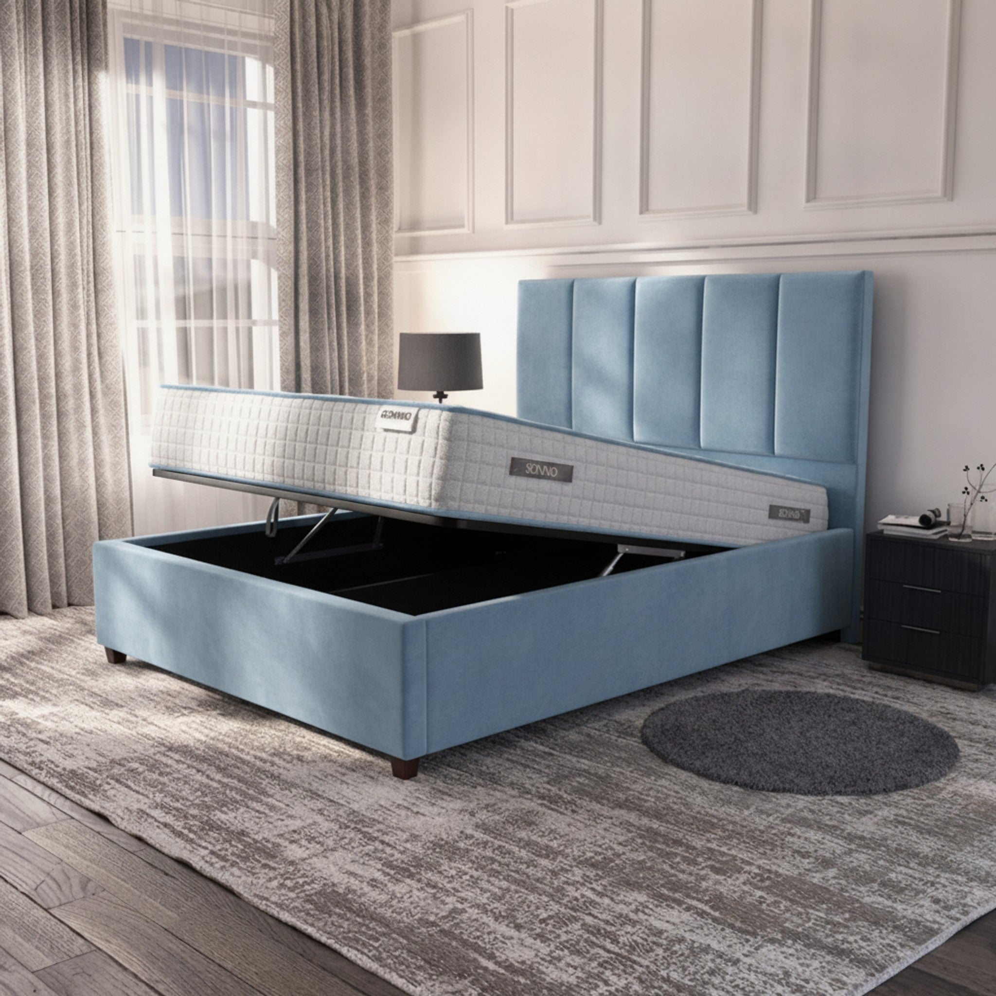 Bristol Sky Ottoman Bed with Gas-Lift Storage