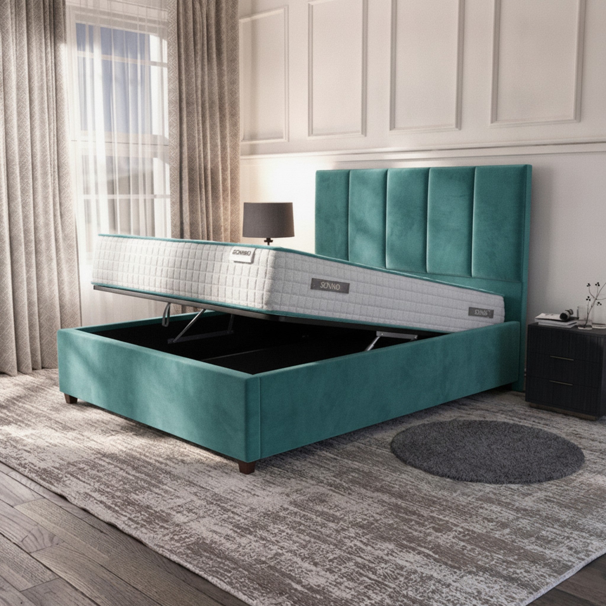 Bristol Ottoman Bed - Vibrant Turquoise