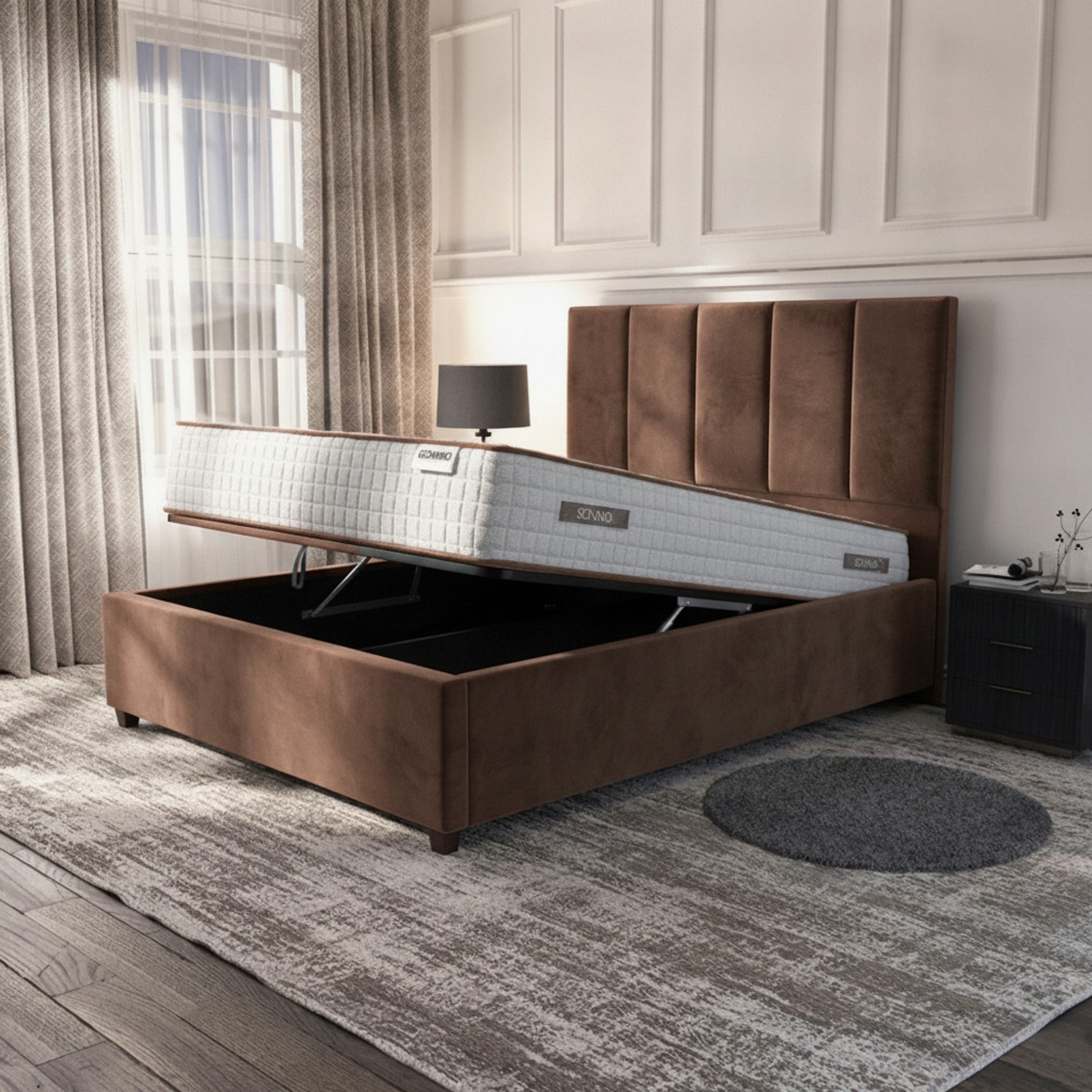 Bristol Mole Ottoman Bed with Gas-Lift Storage