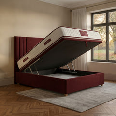 Burlington Ottoman Bed - Claret Gas-Lift Storage