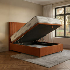 Burnt Orange Burlington Ottoman Bed