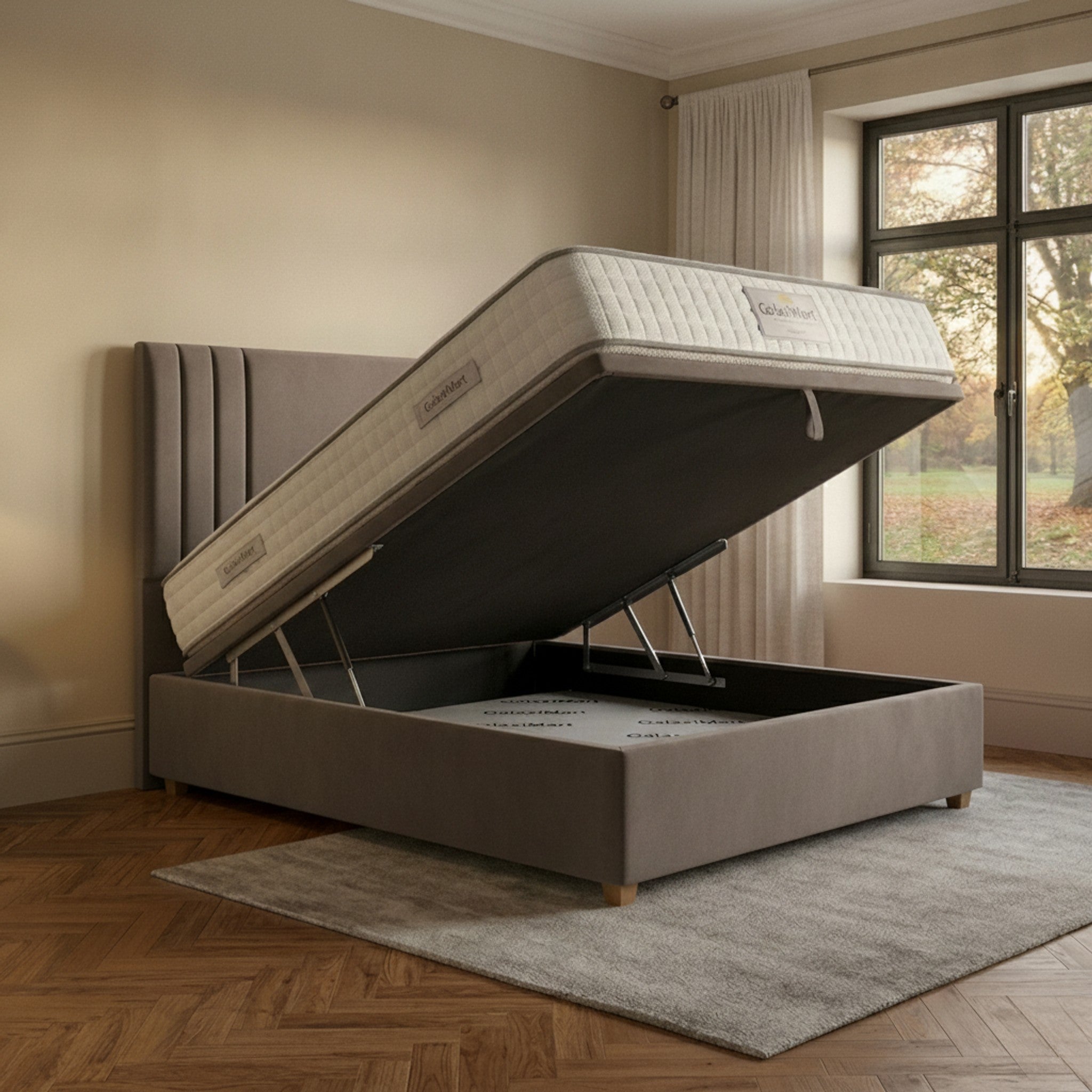 Burlington Mole Ottoman Bed with Gas-Lift Storage