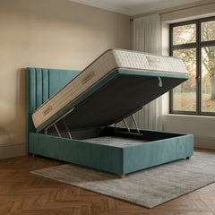 Burlington New Teal Ottoman Bed - Gas-Lift Storage