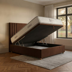 Burlington Ottoman Bed - Bourneville with Gas-Lift Storage