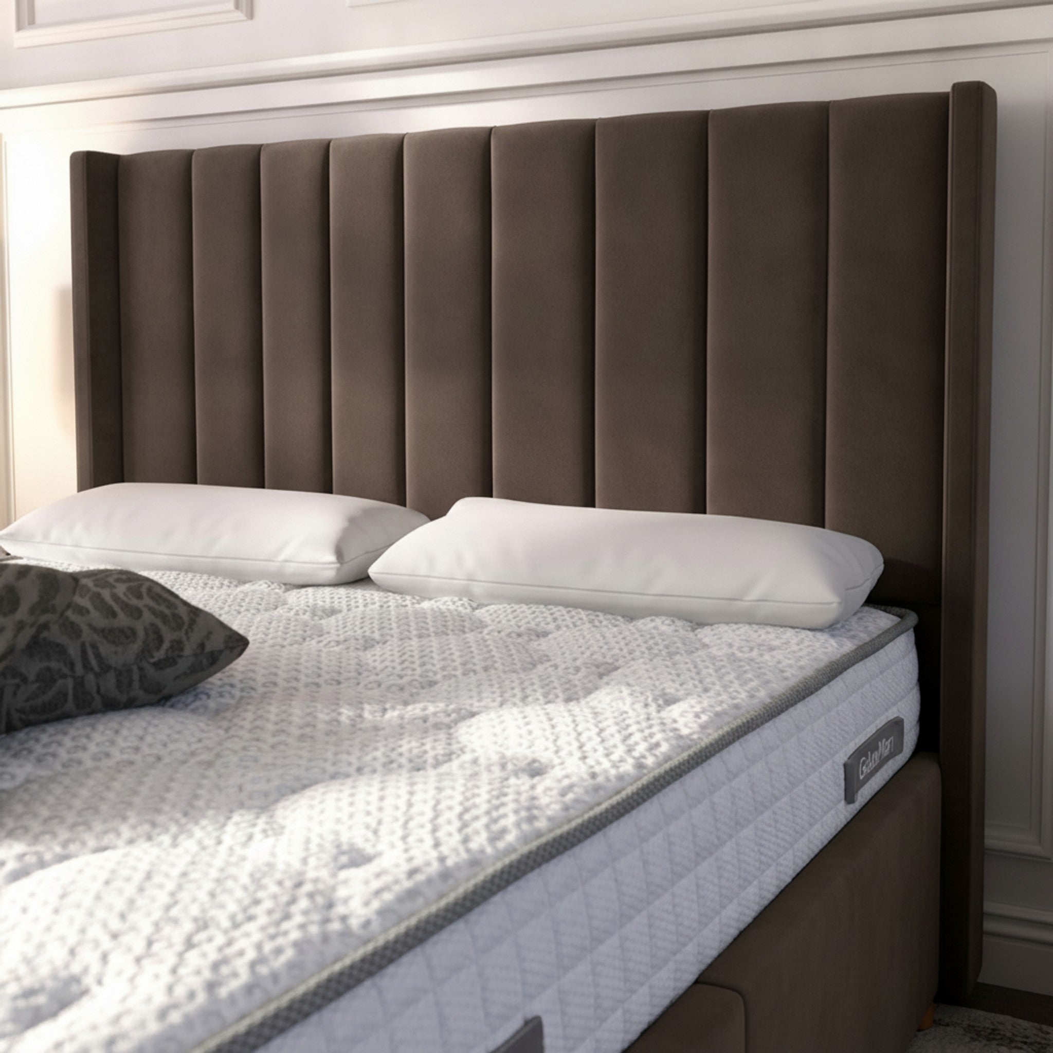 Burlington Ottoman Bed - Bourneville with Gas-Lift Storage