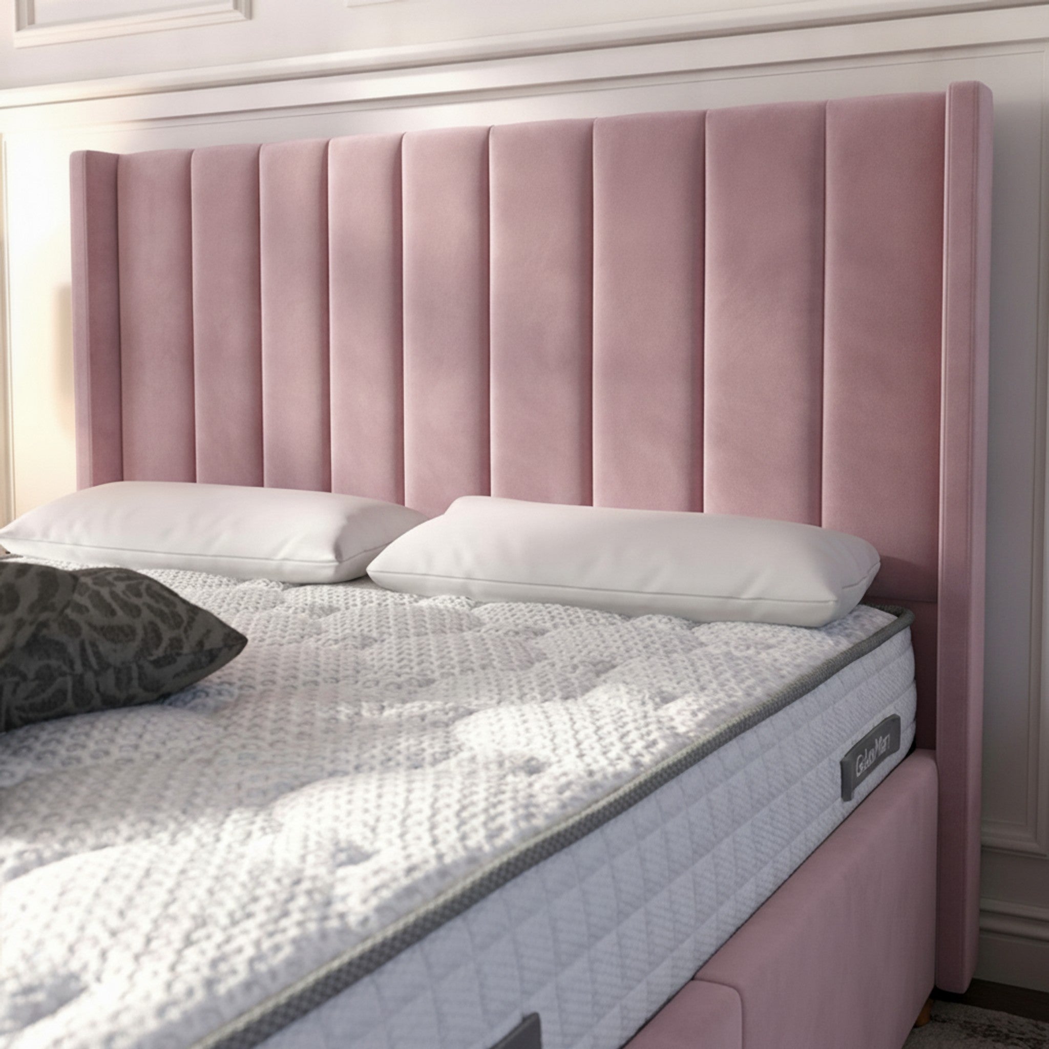 Burlington Lilac Ottoman Bed with Gas-Lift Storage