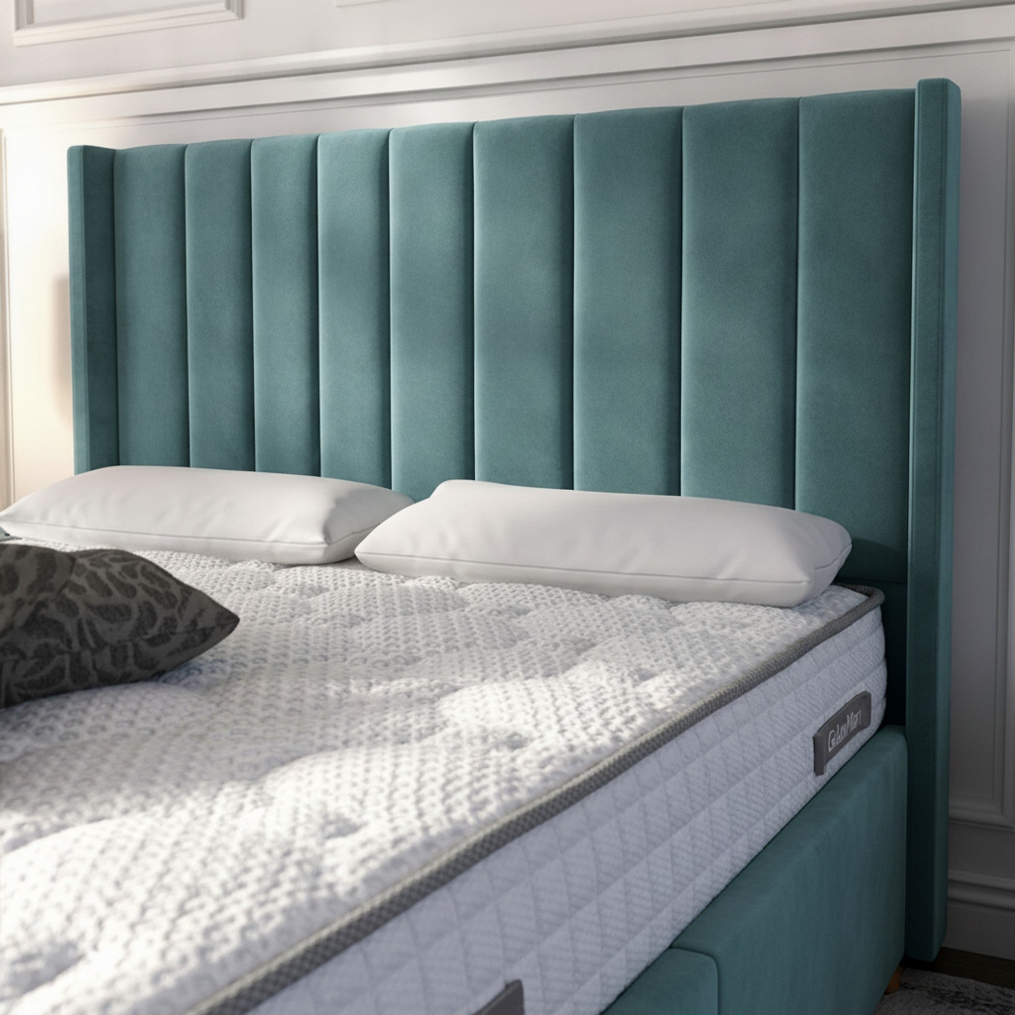 Burlington New Teal Ottoman Bed - Gas-Lift Storage