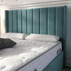 Burlington New Teal Ottoman Bed - Gas-Lift Storage