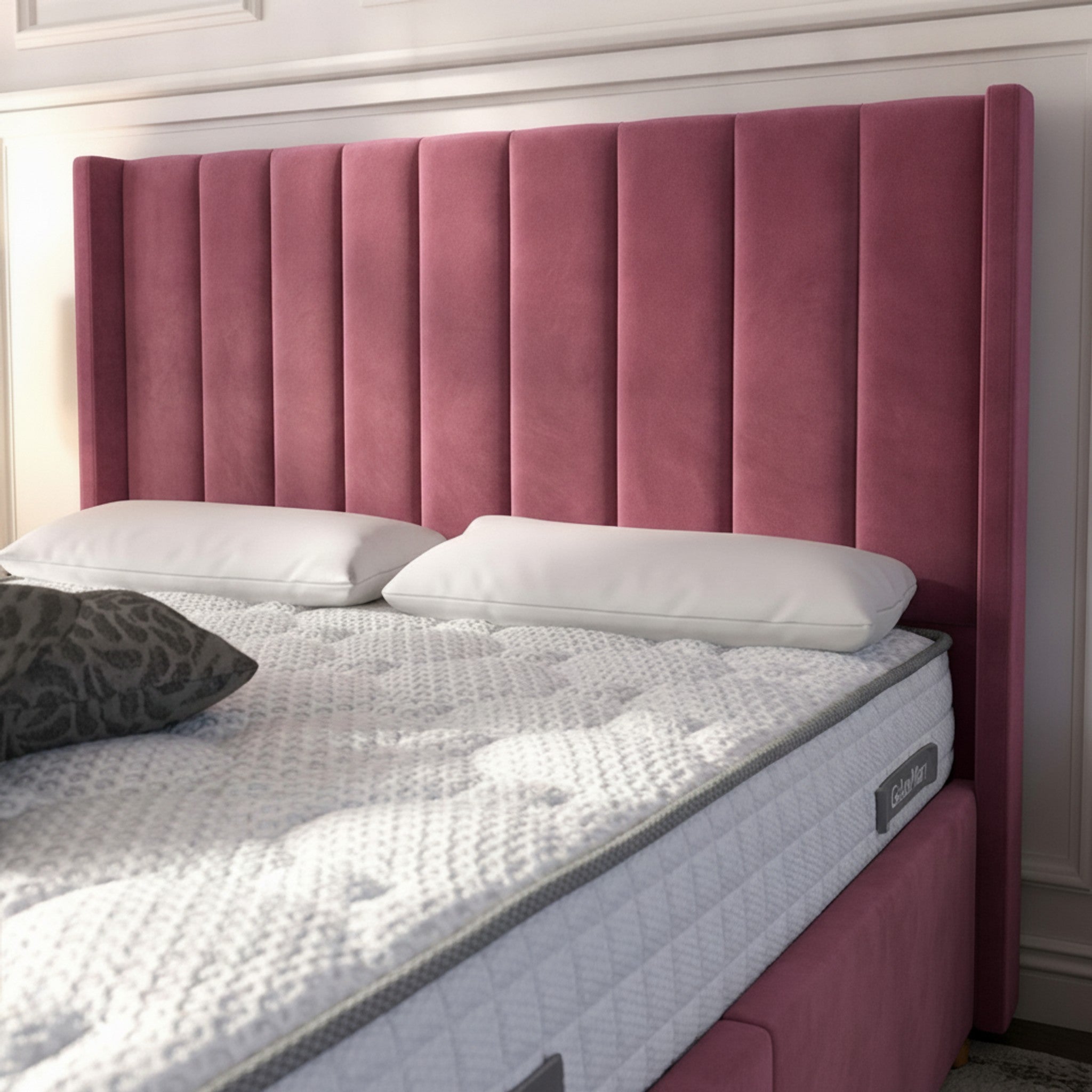 Burlington Ottoman Bed Cerise - Gas Lift Storage