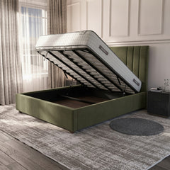Burlington Ottoman Bed - Olive Green Storage
