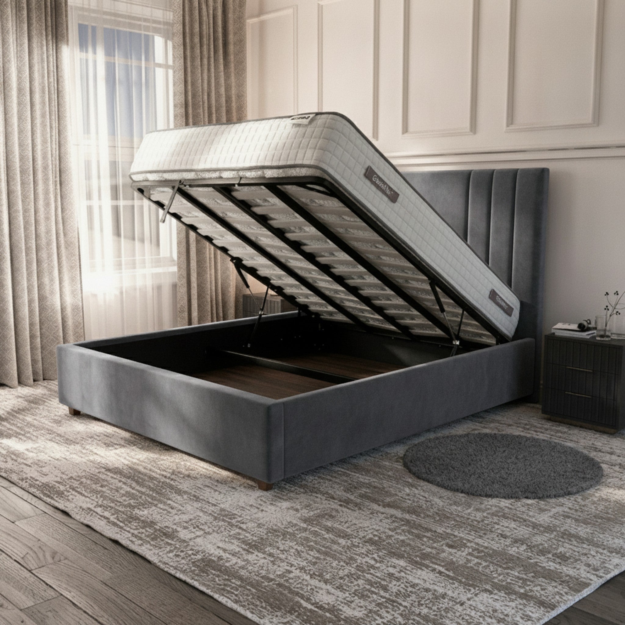 Burlington Ottoman Bed - Steel