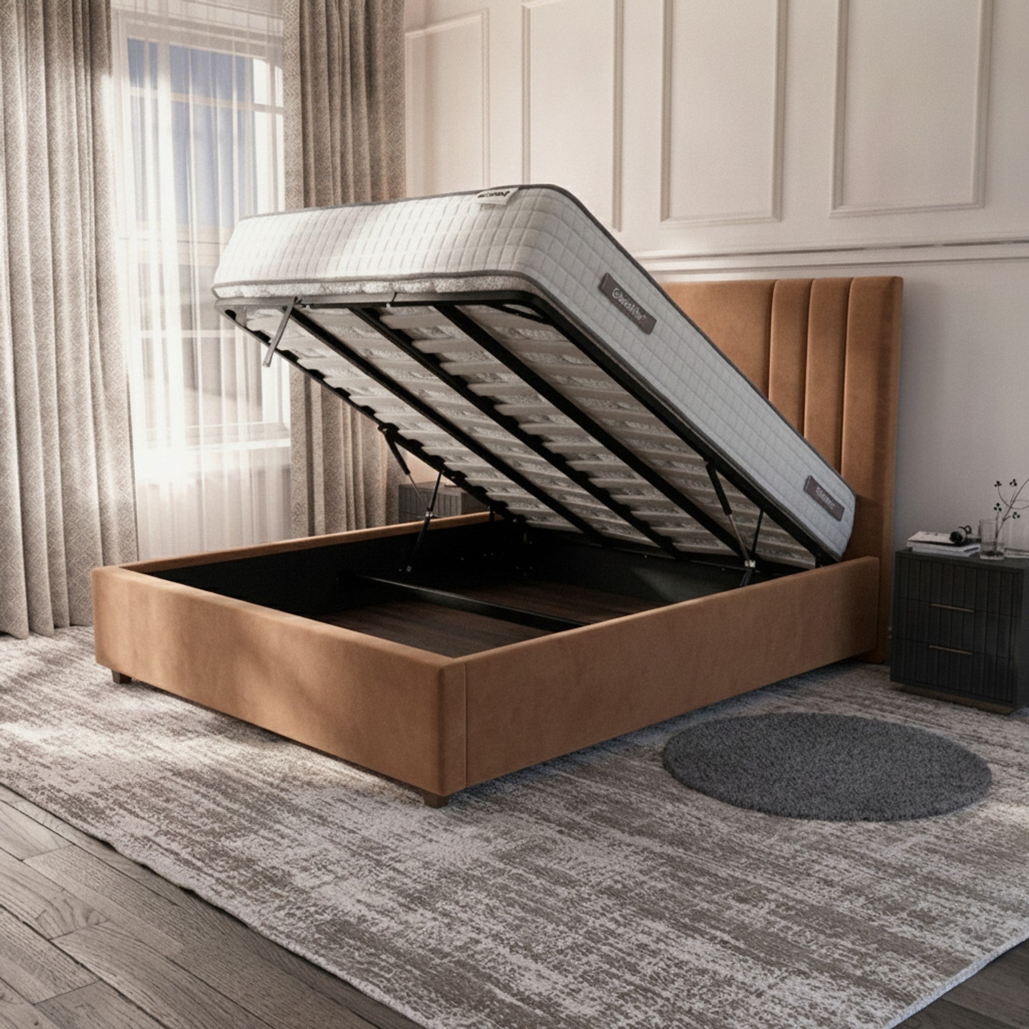 Burlington Mole Ottoman Bed with Gas-Lift Storage