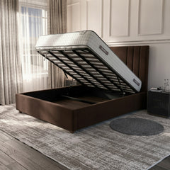 Burlington Ottoman Bed - Bourneville with Gas-Lift Storage
