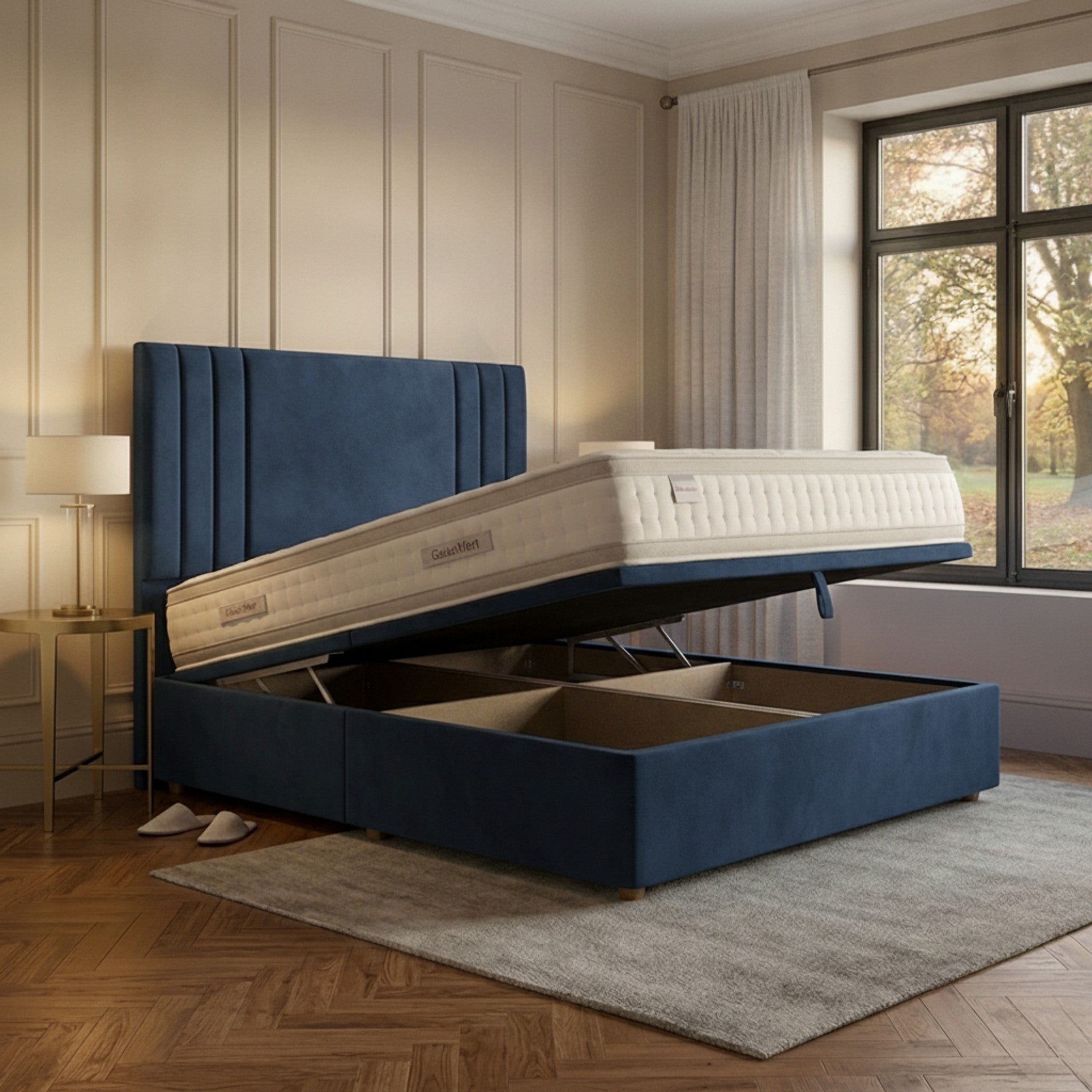 Burlington Marine Ottoman Bed with Gas-Lift Storage