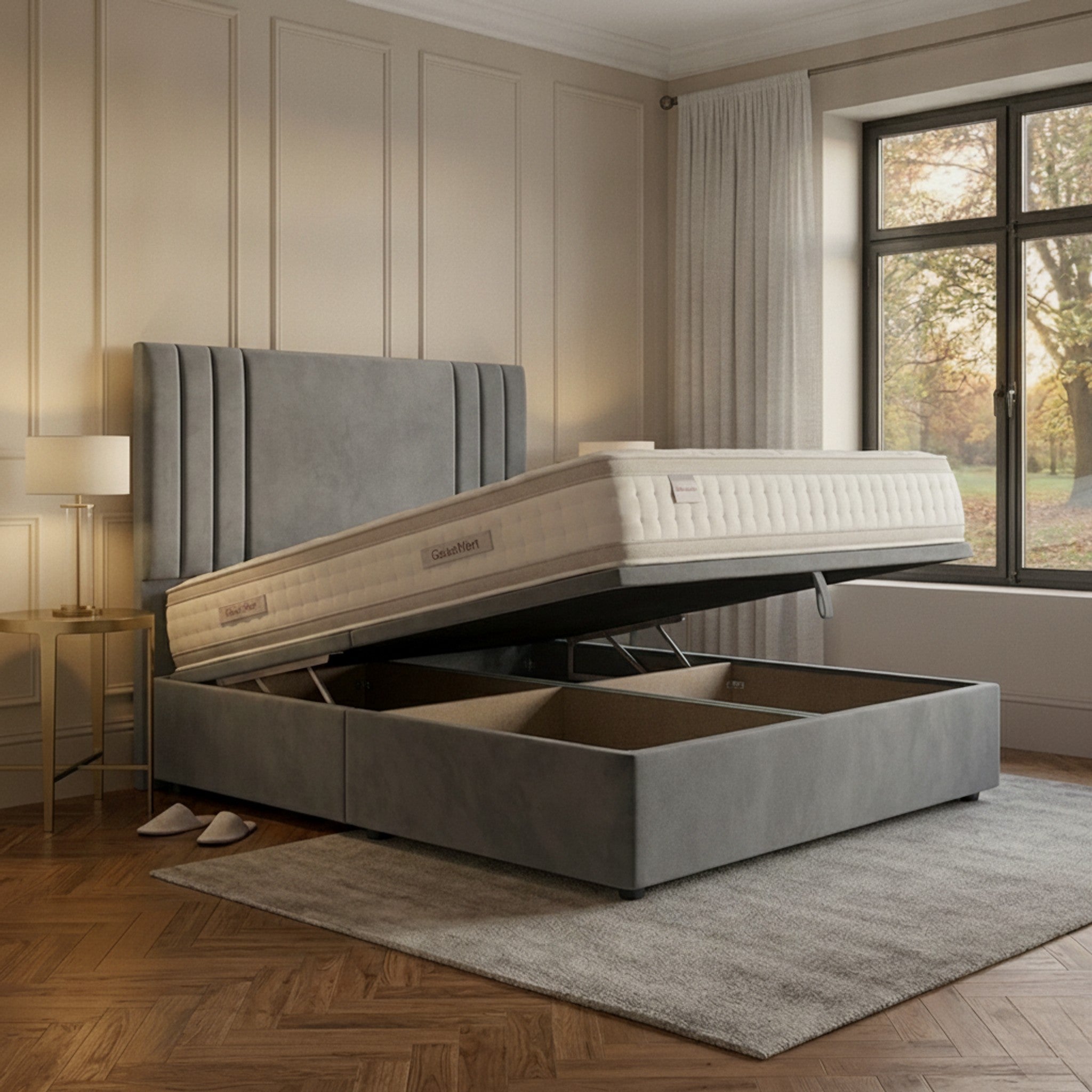 Burlington Ottoman Bed - Steel