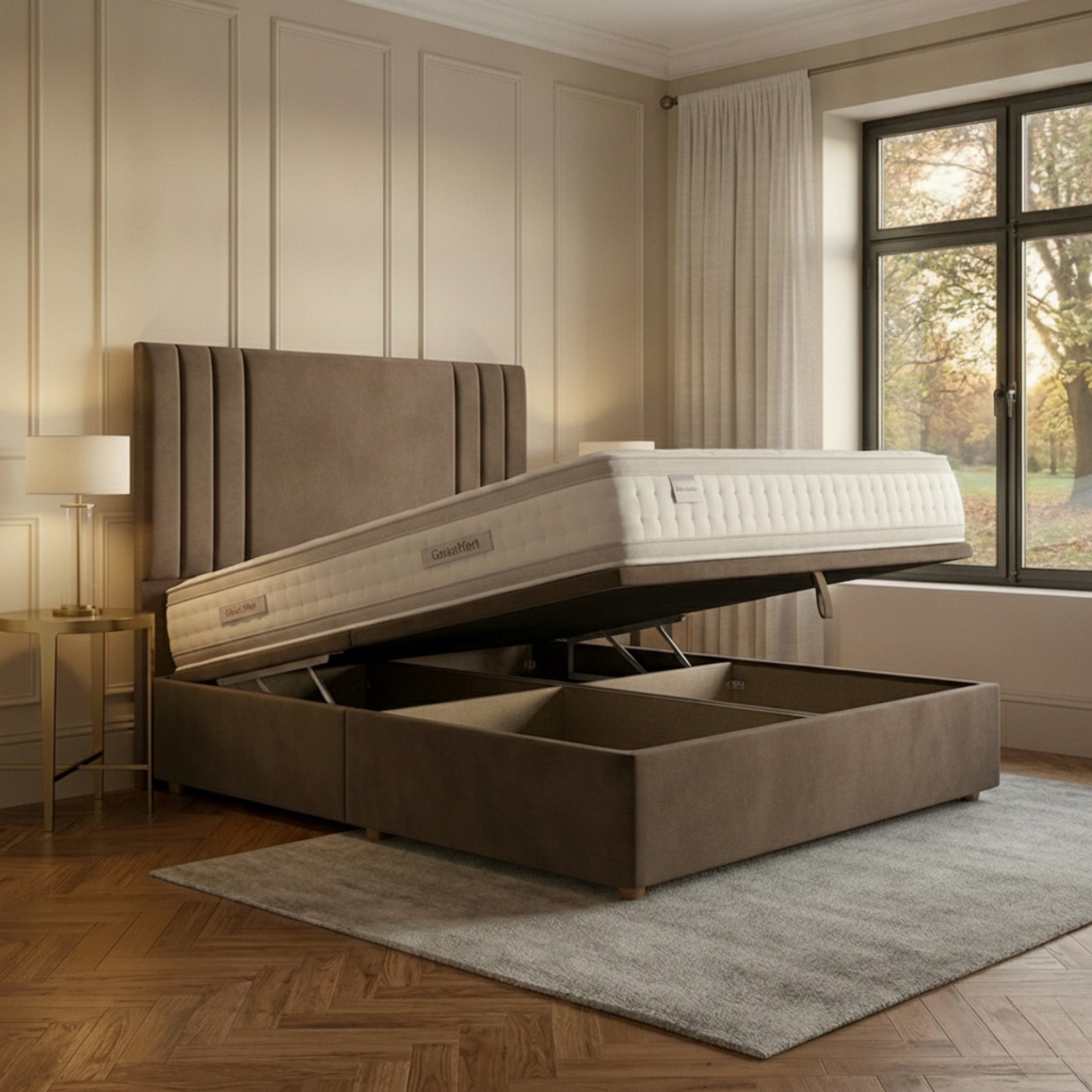 Burlington Mole Ottoman Bed with Gas-Lift Storage