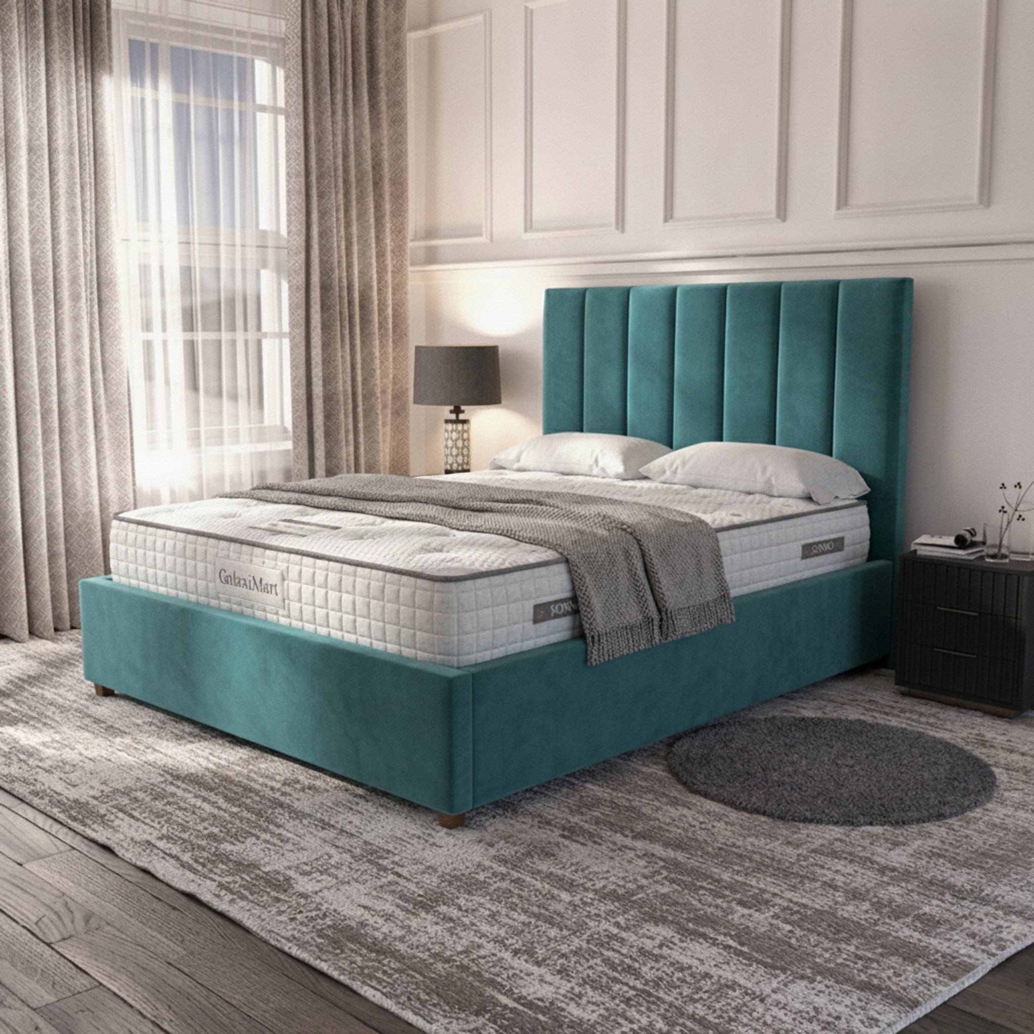 Burlington Ottoman Bed - Vibrant Turquoise Storage