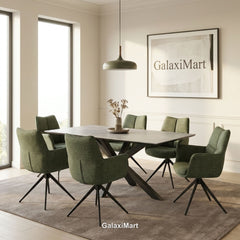 Cambridge Sintered Stone Extendable Dining Table Grey with Ar60 Forest Dining Chairs | GalaxiMart