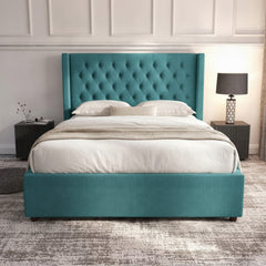 Camden Ottoman Bed - Luxurious Turquoise Ottoman Storage