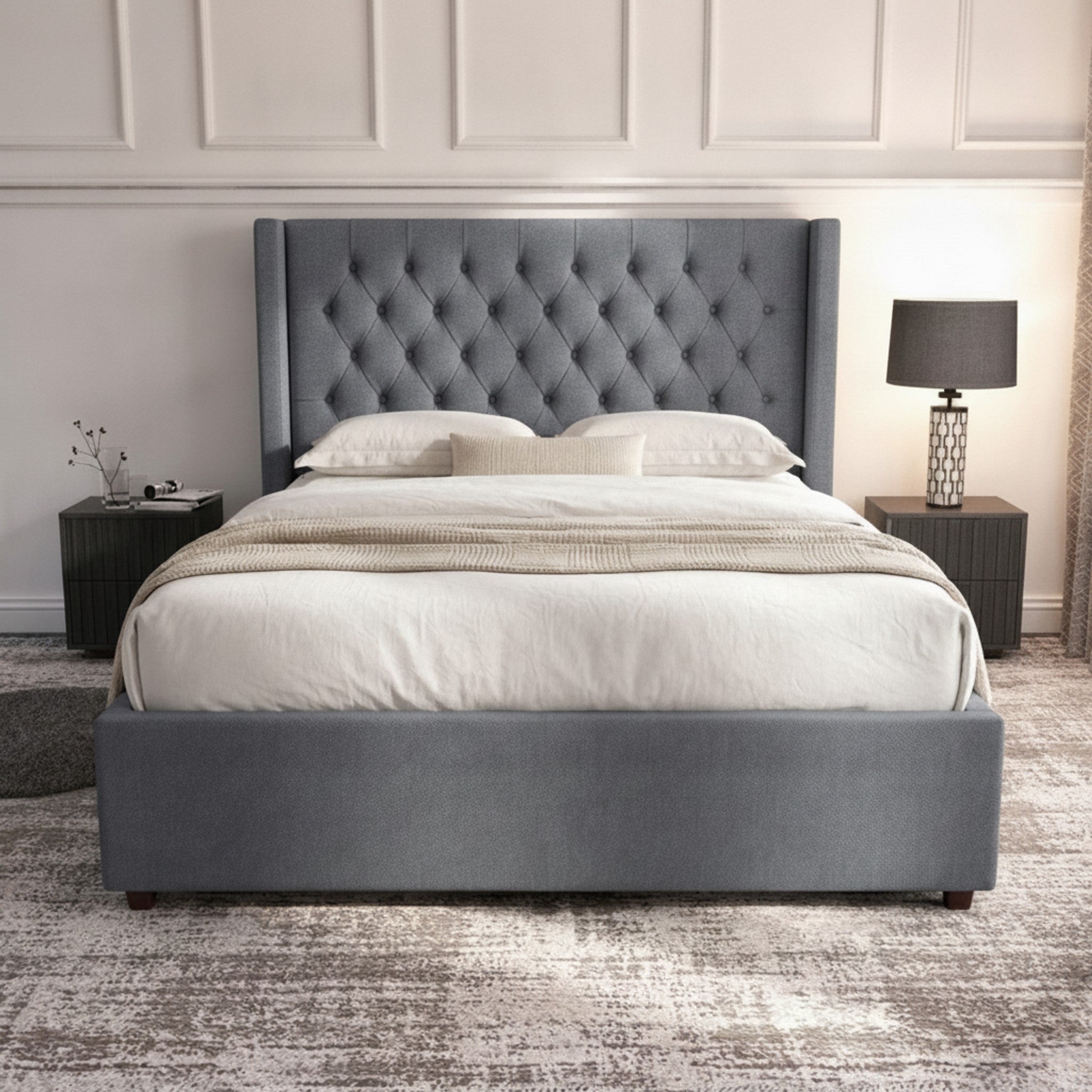 Camden Elephant Ottoman Bed with Gas-Lift Storage